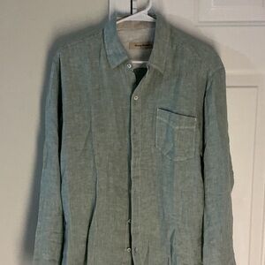Tommy Bahama Sage Green Linen Shirt